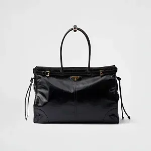 Prada Сумка большого размера из кожи Black - фото 1