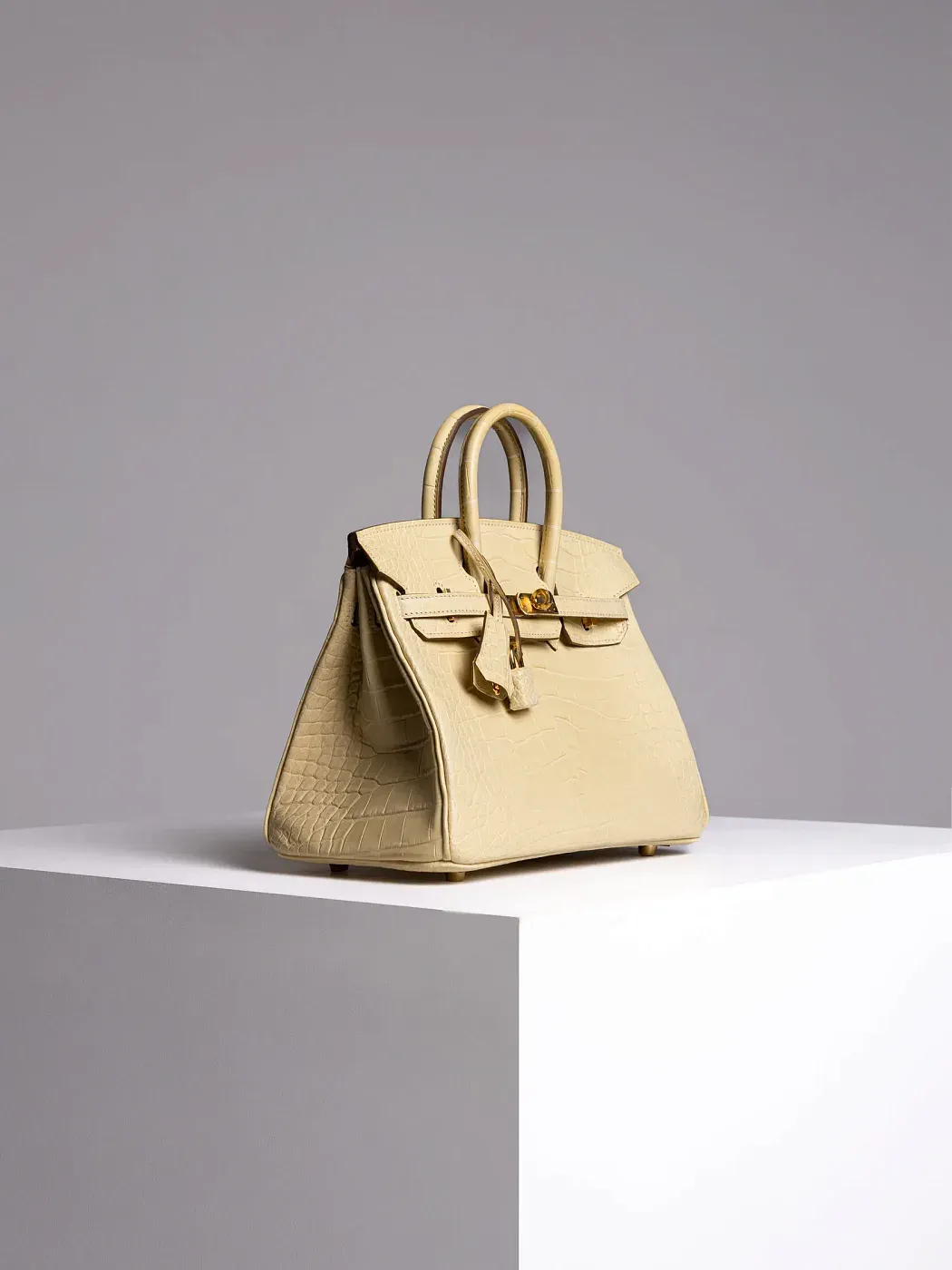 Hermès Cумка Birkin 25 Vanille Alligator Mississippiensis Matt Gold Hardware - фото 3