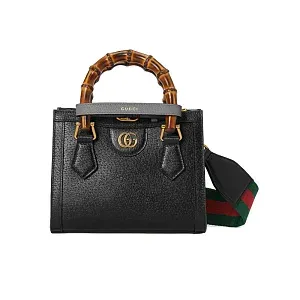 Gucci Маленькая сумка-тоут Diana Black - фото 1