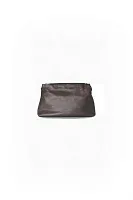 The Row Клатч Large Bourse Clutch Dark Brown из кожи Taupe - фото 1