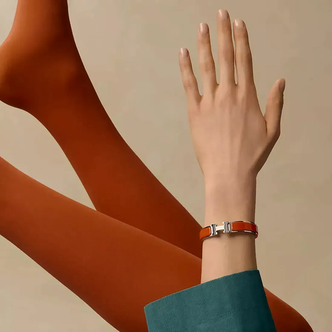 Hermès Браслет Clic H Orange Fruite - фото 2