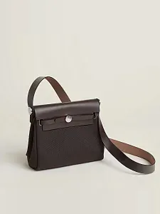 Hermès Сумка Herbag Zip 20 Ebene Militaire Hunter Palladium Hardware - фото 2