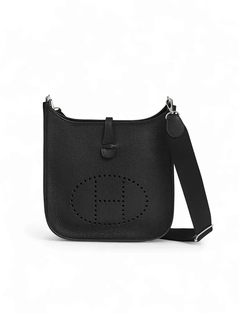 Сумка Hermes Evelyne 29 Noir Clemence Palladium Hardware - фото 1