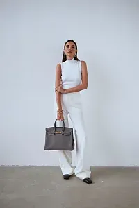 Hermès Сумка Birkin 35 Gris Meyer Togo Gold Hardaware - фото 1