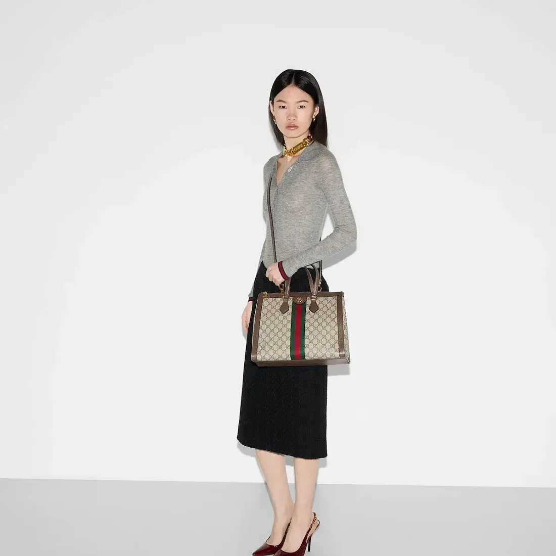 Gucci Сумка с верхней ручкой Ophidia - фото 2