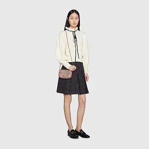 Gucci Мини-сумка GG Marmont Dusty Pink - фото 2