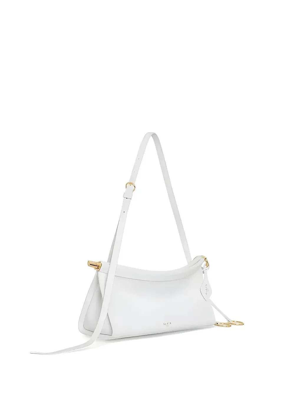 Alaïa Маленькая кожаная сумка Le Click East West Optical White - фото 2