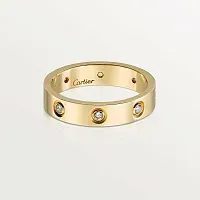 Cartier Обручальное кольцо Love 8 бриллиантов Yellow Gold - фото 1