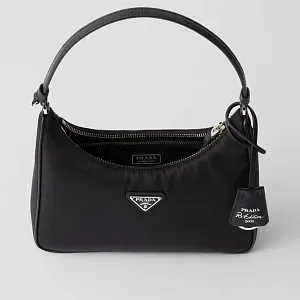 Prada Mини-сумка из Re-Nylon и сафьяновой кожи Re-Edition 2005 Pale Blue - фото 12