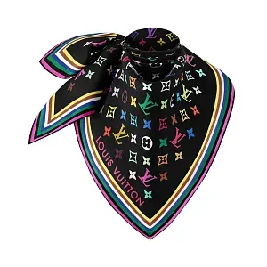 Louis Vuitton Платок-каре Monogram Multicolor 90 TM x Black - фото 3