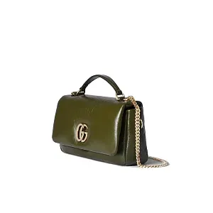 Gucci Маленькая сумка с верхней ручкой GG Milano Dark Olive Green - фото 3