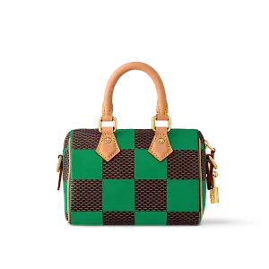 Louis Vuitton Сумка Speedy 18 Damier Pop с плечевым ремнем Green - фото 4