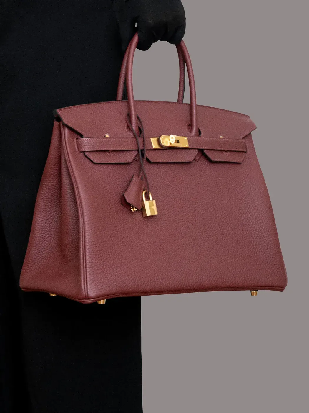 Hermès Сумка Birkin 35 Rouge H Togo Gold Hardware - фото 2