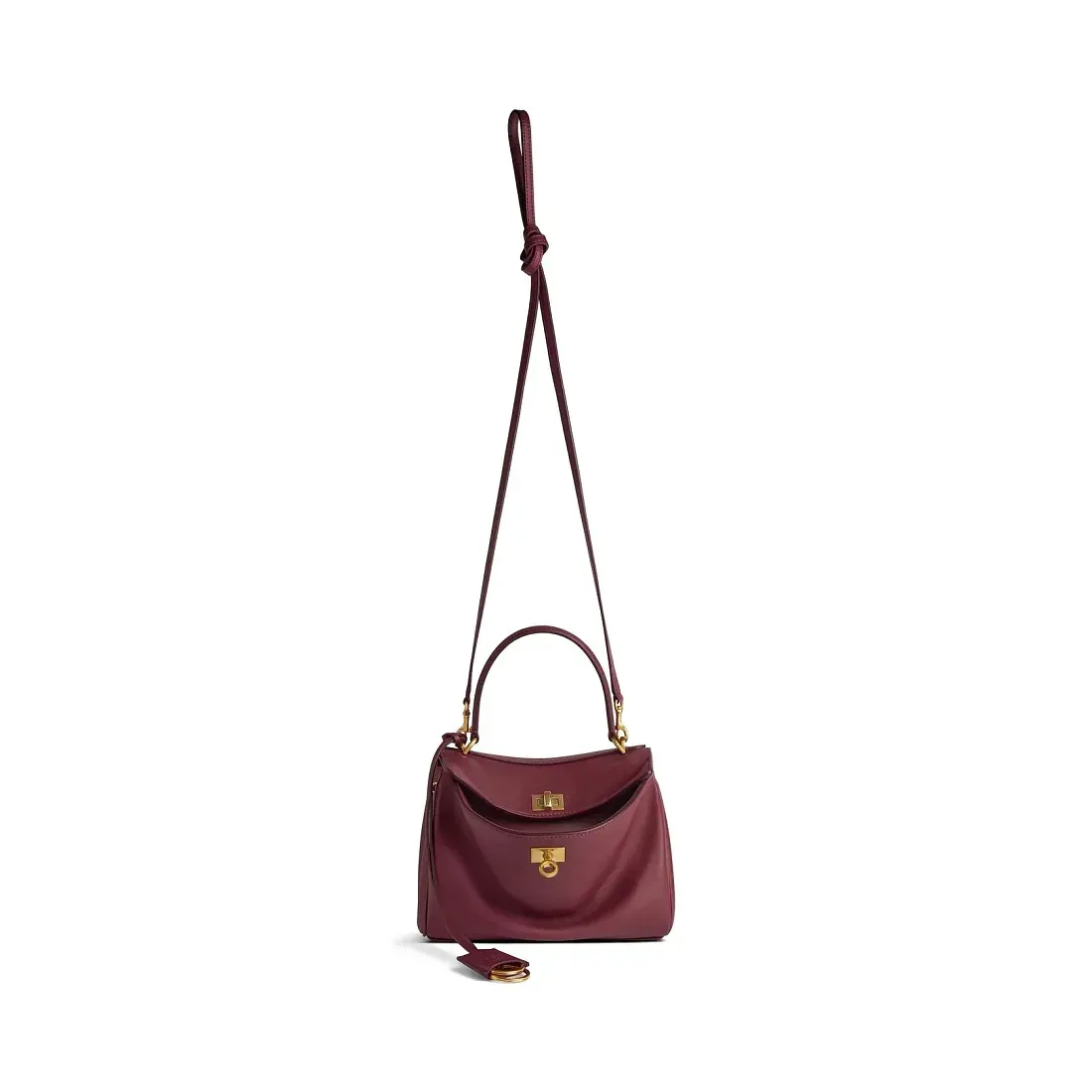 Balenciaga Сумка Rodeo мини формата Dark Burgundy - фото 5