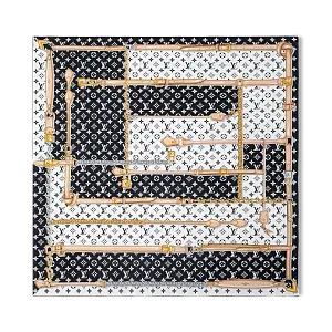 Louis Vuitton Платок-каре Monogram Confidential Black - фото 1