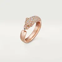 Cartier Кольцо средняя модель с бриллиантовым паве Panthere de Rose Gold - фото 1