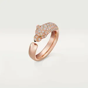 Cartier Кольцо средняя модель с бриллиантовым паве Panthere de Rose Gold - фото 1