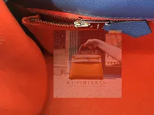 Hermès Kelly 28 Blue Brighton Capucine Evercolor Palladium Hardware - фото 7