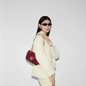 Gucci Мини-сумка на плечо GG Marmont Rosso Ancora Gucci Rosso Ancora - фото 2