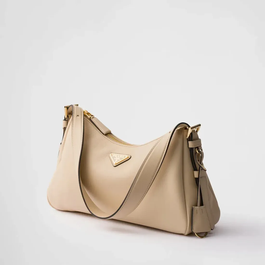 Prada Сумка на плечо Aimee Medium из кожи Travertine - фото 4