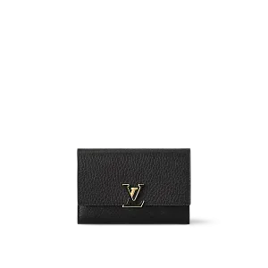Louis Vuitton Компактный кошелек Capucines Black Pink - фото 1