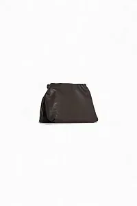 The Row Клатч Large Bourse Clutch Dark Brown из кожи Dark Brown - фото 4
