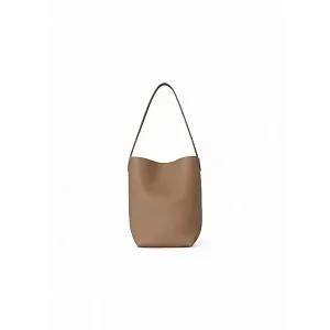 The Row Сумка Small NS Park Tote Black из кожи Dark Taupe - фото 1
