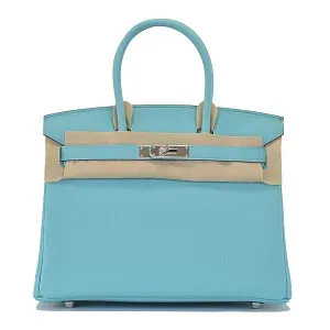 Hermès Birkin 30 Blue Atoll Togo PHW - фото 1