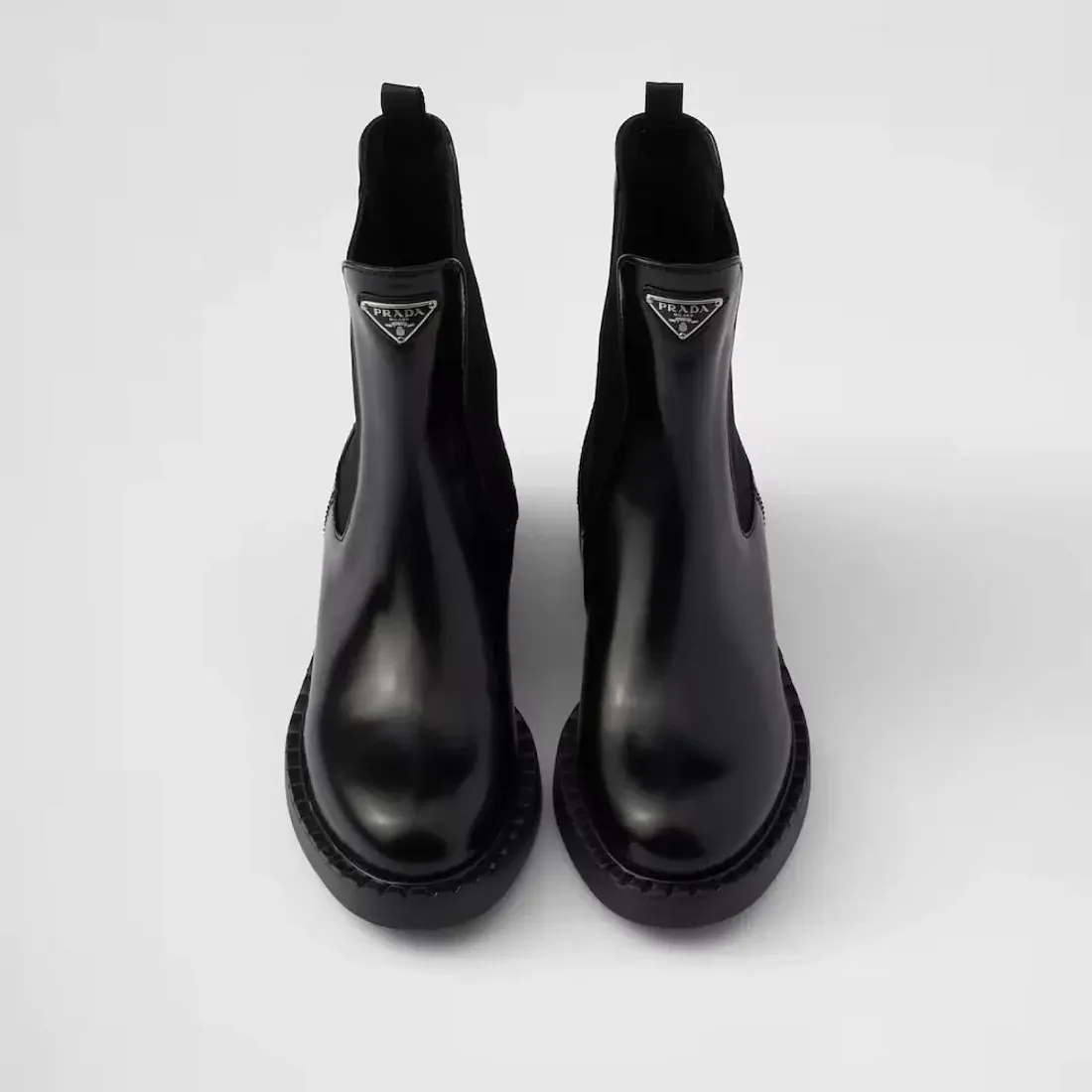 Prada Ботинки челси из полированной телячьей кожи - фото 5