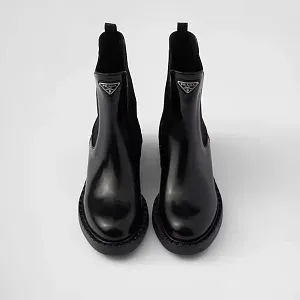 Prada Ботинки челси из полированной телячьей кожи - фото 5