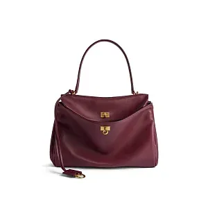 Balenciaga Cумка Rodeo среднего формата Dark Burgundy - фото 1