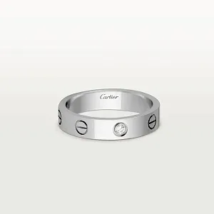 Cartier Обручальное кольцо Love с одним бриллиантом White Gold - фото 1