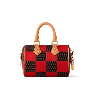Louis Vuitton Сумка Speedy 18 Damier Pop с плечевым ремнем Red - фото 4