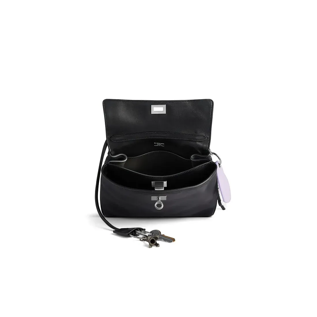 Balenciaga Сумка Rodeo Used Effect With Charms in Black мини формата - фото 6