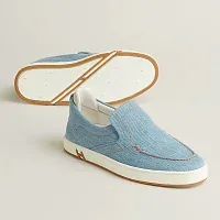Hermès Кеды Kiddy Slip-On Bleu Clair / Blanc - фото 1