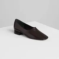 Phoebe Philo Кожаные слиперы Chocolate Brown - фото 1