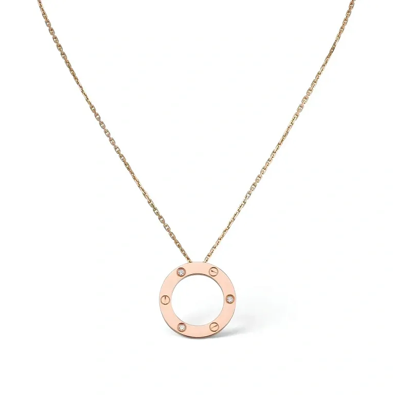 Кулон Cartier Love, 3 diamonds Man Rose Gold - фото 1