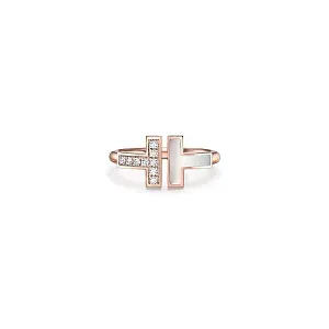 Tiffany & Co. Кольцо T Diamond Rose Gold - фото 1