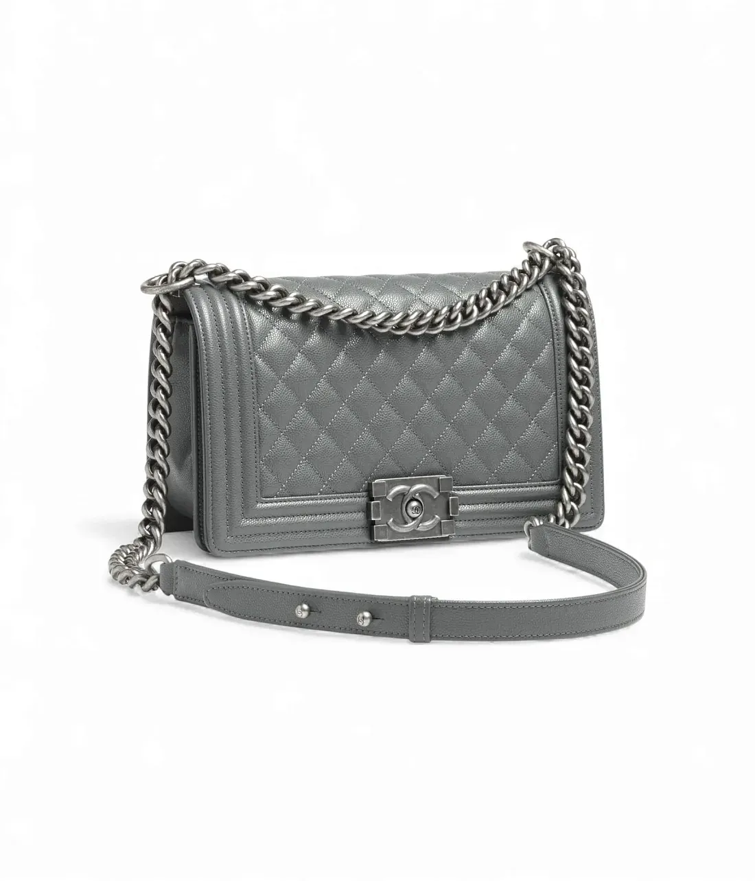 Chanel Сумка Boy Grey - фото 2
