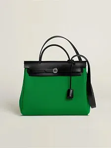 Hermès Сумка Herbag Zip 31 Bambou Noir Officier Hunter Palladium Hardware - фото 1