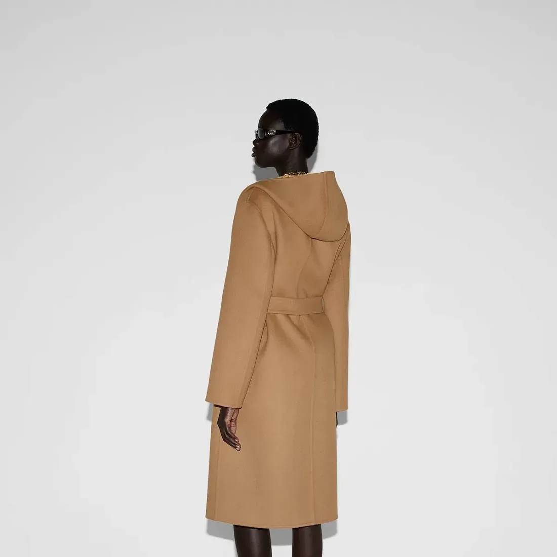 Gucci Двустороннее пальто из шелка и шерсти GG - фото 3