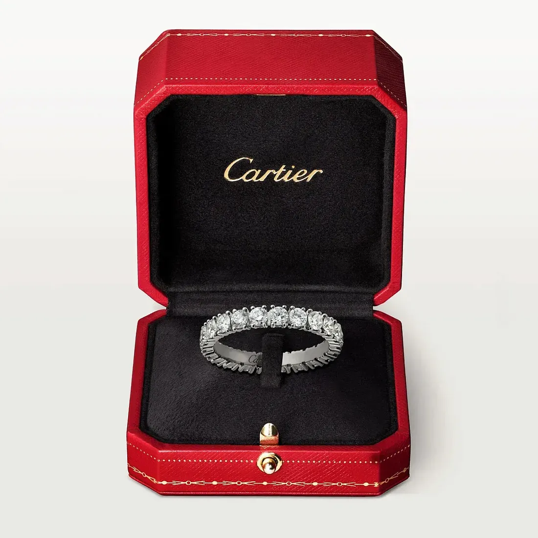 Cartier Обручальное кольцо с бриллиантовым паве Destinee 3,3 мм Platinum - фото 4
