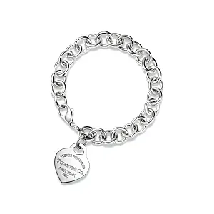 Tiffany & Co. Браслет 925 Sterling Silver Heart Charm Bracelet - фото 1