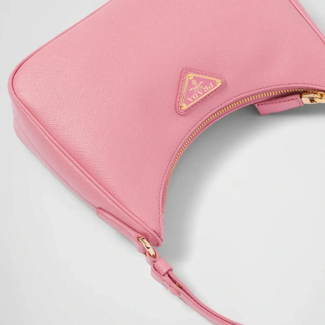 Prada Мини-сумка Re-Edition из сафьяновой кожи Petal Pink - фото 5