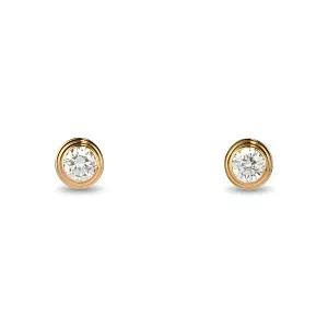 Cartier Серьги d'Amour stud earrings, 2 diamonds, medium model Yellow Gold - фото 1