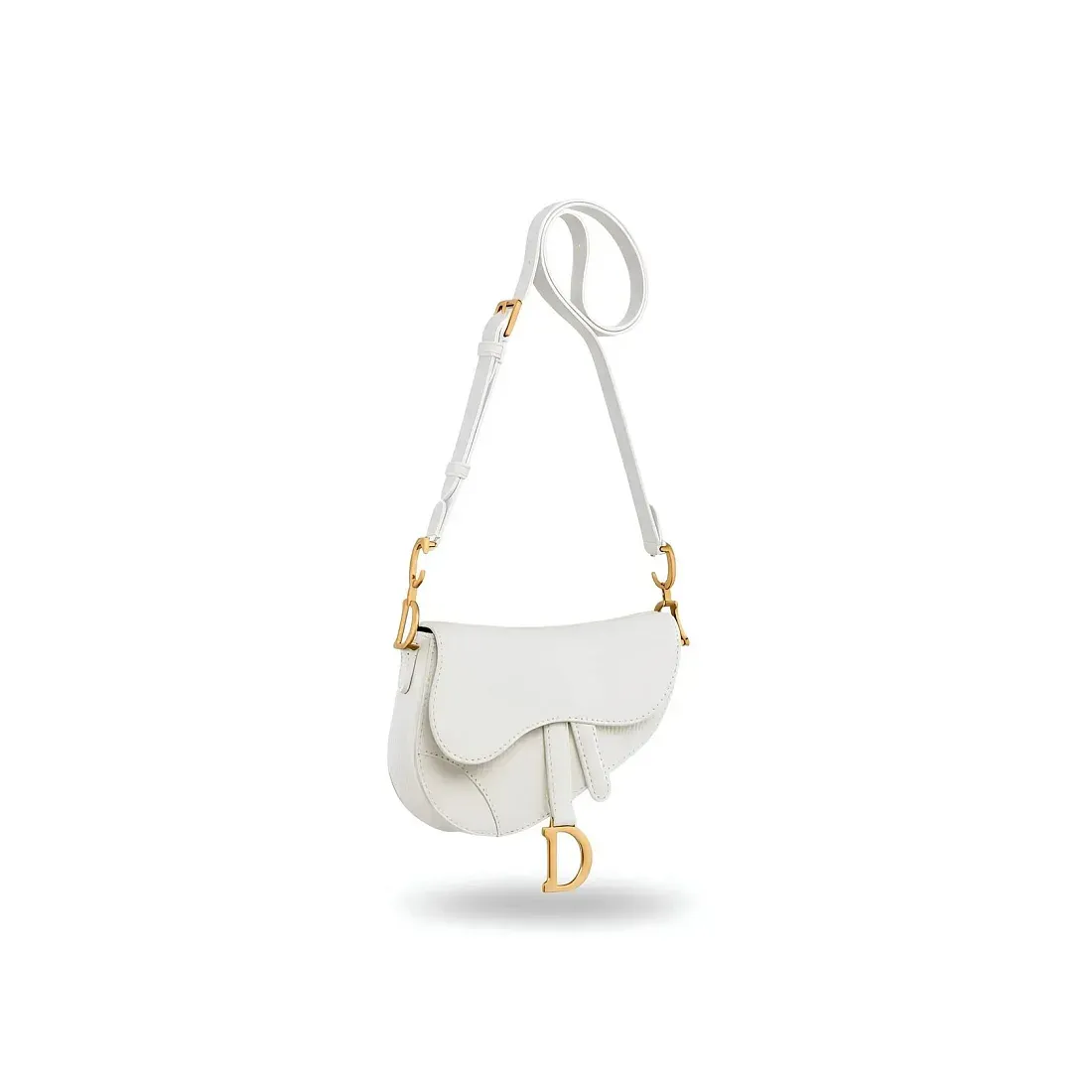 Dior Сумка с ремнем Soft Saddle latte мини-формата - фото 2