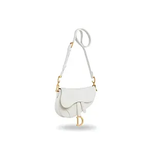 Dior Сумка с ремнем Soft Saddle latte мини-формата - фото 2