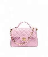 Chanel Маленькая сумка Flap с верхней ручкой White - фото 1
