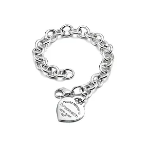 Tiffany & Co. Браслет 925 Sterling Silver Heart Charm Bracelet - фото 3
