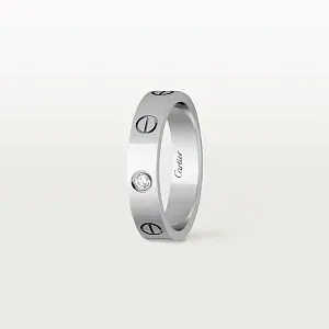Cartier Обручальное кольцо Love с одним бриллиантом White Gold - фото 4